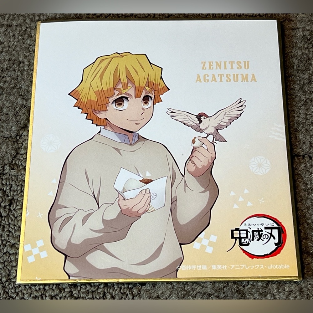 Demon Slayer / Kimetsu no Yaiba Zenitsu Agatsuma Shikishi Art Board Japan Anime